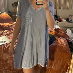 Faded light blue t-shirt dress